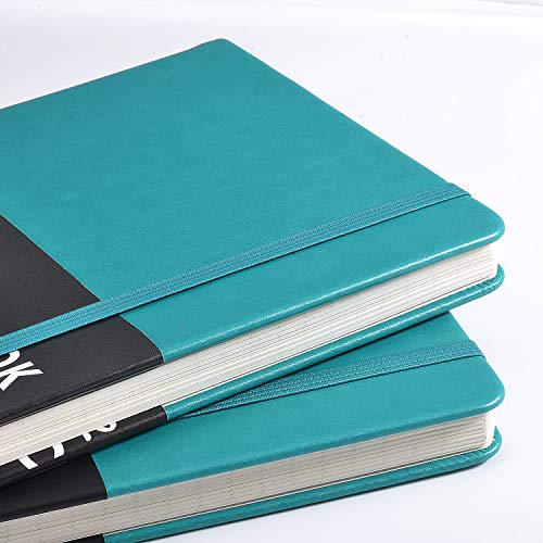 2 Pack Notebooks/Journals - Premium Thick Paper Faux Leather Writing Classic Ruled Notebook, Hard Cover, Large, Lined (5.4 x 8.3) - Thumbnail 3