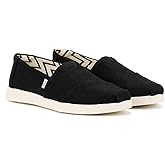 TOMS Women's Alpargata Plus Espadrille, Black Heritage Canvas, 6