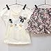 puseky Toddler Baby Girls Cute Cat T-shirt+Floral Shorts Kids Summer Clothes Set