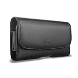 Apple iPhone X Case, Apple iPhone 10 Case; By TMAN Leather Case with Magnetic closure[XL Size Fit] [Belt Clip] [Belt Loops] For Apple iPhone X [Size to Fit the iPhone with Thick Cover Case on]