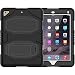 iPad 6th Generation Cases, iPad 9.7 2017/2018 Case, HLHGR Heavy Duty Hybrid Silicone+Hard PC Bumper Full-Body Protective Case Cover with Kickstand for iPad (A1893/A1954/A1822,/A1823) Black primary