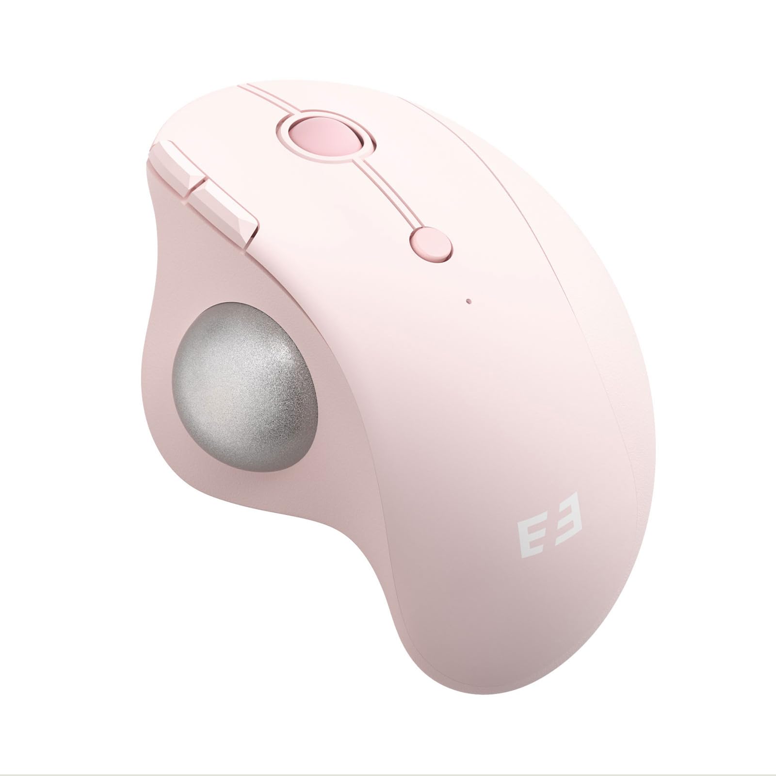 Photo 1 of seenda Wireless Trackball Mouse, Bluetooth - Ergonomic Rollerball Mouse Rechargeable, 3 Device Connection Optical Mice Adjustable DPI Thumb Control Mice Compatible for Mac/Android/Windows - Rose Pink