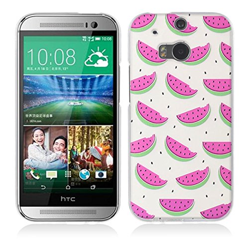 HTC One M8 Case,Gift_Source [Ultra-Thin] Flexible TPU Gel Silicone protective Case Shock-Absorption Bumper Colorful 3D Print Soft Back Cover For HTC One M8 [Watermelon]