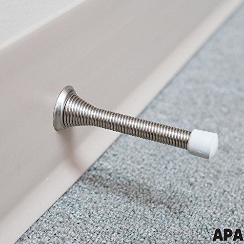 image for PROMOZE Savings Pack of 12 Spring Door Stopper - 3 ¼ Inc Heavy Duty D