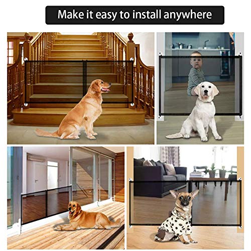 Pet Gate Magic Gate for Dogs, Baby Gate, Pet Safety Guard Mesh