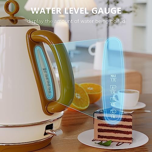 Evoloop 1.7L Electric Kettles, BPA Free Tea Kettle, Hot Water Boiler Heater, Stainless Steel Teapot, Auto Shut-Off & Boil-Dry Protection, 120V/1500W