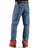 Wrangler Rugged Wear Men's Woodland Thermal Jean ,Stonewashed Denim,33x32