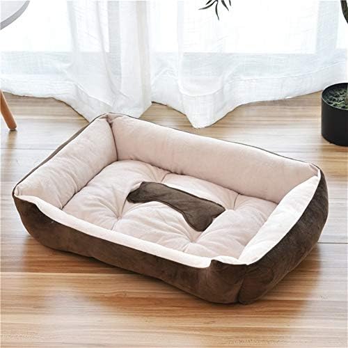 Vioaplem Dog Cuddly Cosy Bed Sofa Pets House Mat Kitten Bed Washable (Color : Coffee, Size : XXL-120 * 100cm)