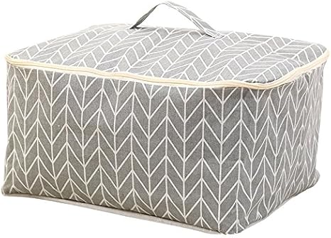 Amazon Povkeever ふとん収納袋 衣類収納バッグ 冬布団整理 布団収納袋 毛布 敷きパッド袋 敷布団スッキリ収納 綿麻製 Size 47 40 22cm グレー ふとん収納袋 オンライン通販