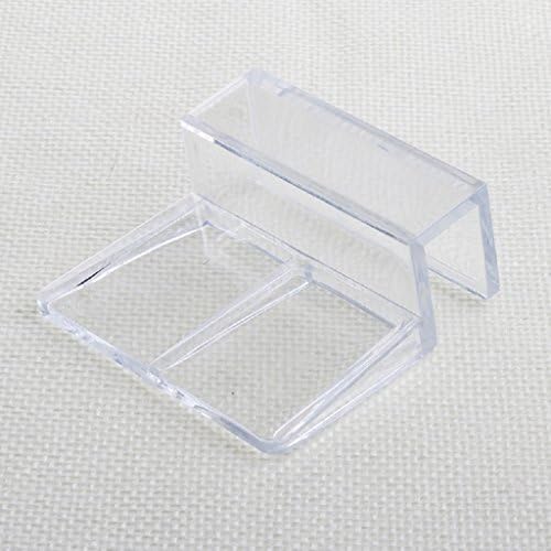 Rockruck 0.23"/0.31"/0.39"/0.47" Aquarium Fish Tank Acrylic Clips Glass Cover Support Holders Pack of 4Pcs (12mm / 0.47")