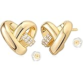 MYEARS Women Earrings Gold Stud 14K Small Simple Hypoallergenic Everyday Jewelry