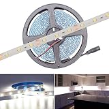 HitLights L0512V-501-1665 Weatherproof LED Light Strip - 5000K SMD 3528 - 300 LEDs, 16.4' Roll - 12V DC - 82 Lumens / 1.5W per Foot, Cool White