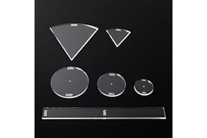 Kalami 6 Pcs Spell AOE Damage Template for DND, Clear Acrylic Area of Effect Spell Templates for DND 5e, Perfect Game Accessories for DM