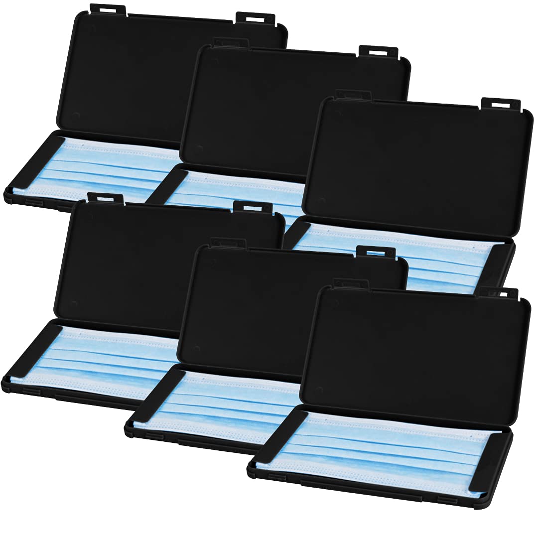 Photo 1 of ***only 1*** Orichane Mask Holder Face Masks Plastic Case Storage Bag Portable Mask Storage Clips Containers Disposable Face Masks Organizer Dustproof Storage Box for Mask Pollution Prevention Set of 6