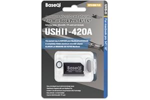 BaseQi UHS-II Aluminum microSD Adapter for MacBook Pro 14" & 16” (2021 M1/ 2022 M2 / 2023 M3 / 2024 M4) (Space Black, Adapter