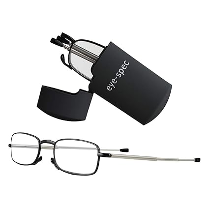 Faltbare Lesebrille mit intelligentem schwarzem Taschenformat | Hochwertiges Klappdesign in 8 Farben und mit 9 verfügbaren Se