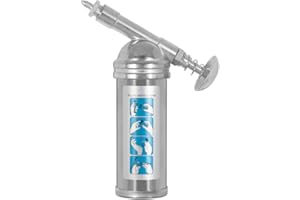 Silver Mini Grease Gun - 3oz Capacity, 3000 PSI, One-Handed Operation, Needle Nozzle for Precision Lubrication