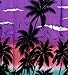 Funky Hawaiian Shirt for Women, Beach, Purple, XL