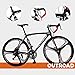 Outroad Road Bike 700c 14 Speed 26 inch 3 Spoke Commuter Bicycle (Black)thumb 2