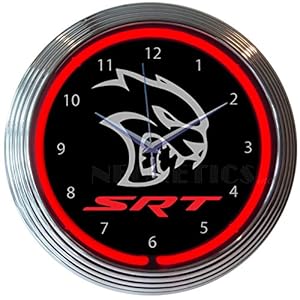 Image of Neonetics Dodge Hellcat SRT Neon Clock