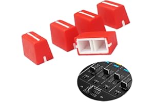 WXYINSPAS 5pcs Universal Fader Knobs Replacement Fader Cap Slider for DJ Controller Mixer Console Pioneer Pioneer DJM、DDJ、XDJ, Denon Numark AKAI RANE VESTAX (Universal Red Hats)