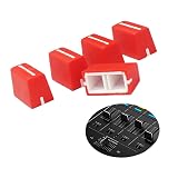 WXYINSPAS 5pcs Universal Fader Knobs Replacement Fader Cap Slider for DJ Controller Mixer Console Pioneer Pioneer DJM、DDJ、XDJ, Denon Numark AKAI RANE VESTAX (Universal Red Hats)