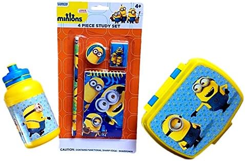 Despicable Me Minions Lunch Box Sport Bottle and Study Kit