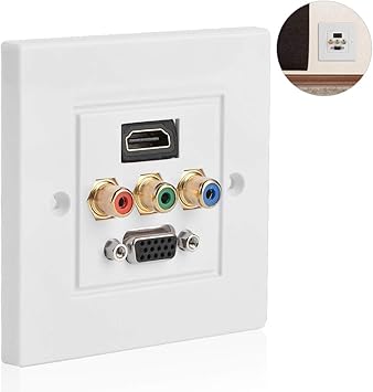 Mavis Laven Socket Hdmi Video Vga 3rca 3 En Uno Integrado En El