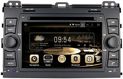 7 Inch Touchscreen Monitor Car GPS Navigation System for TOYOTA PRADO 2002-2009 Car Stereo DVD Player w/ Radio+RDS+Bluetooth+SWC+AUX In+Free Backup Rear View Camera+Free US Map by Indiny