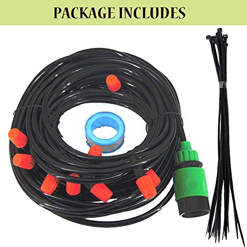 MeiGuiSha 50 ft Trampoline Backyard Sprinklers Spray Water Park Fun Summer Cool Things Outdoor Toys Water Game Trampoline Accessories Ladder ,Made to Attach on Trampoline Safety Net Enclosure