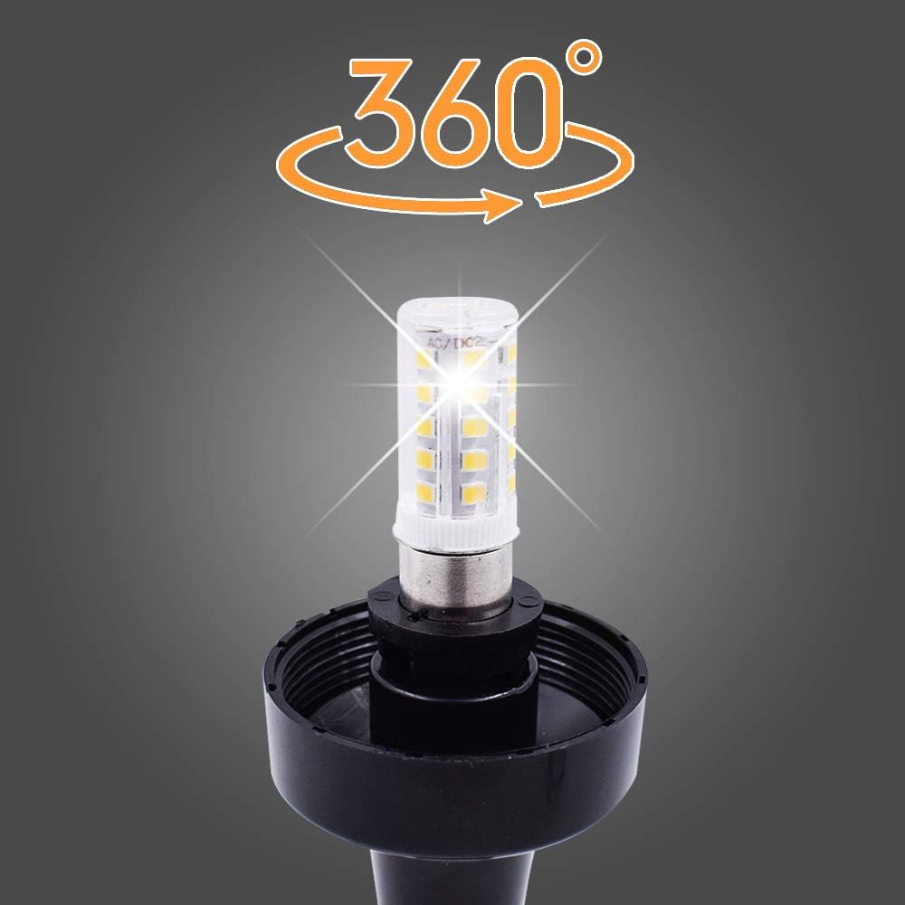 Acelane Marine All Round Fold Down Stern Light 9 Inch Anchor Light White LED Marine Boat Navigation Light 2NM IP66 Waterproof 360° 2NM Visibility for Fishing Boat Yacht Pontoon: Automotive