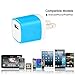 USB AC Universal Power Home Wall Travel Charger Adapter for iPhone SE / 6s / 6 / 6 Plus, iPad Air 2 / Pro, Samsung Galaxy S7 / S6, Note 5, LG G5 and More (5 Pack) (Random Color)
