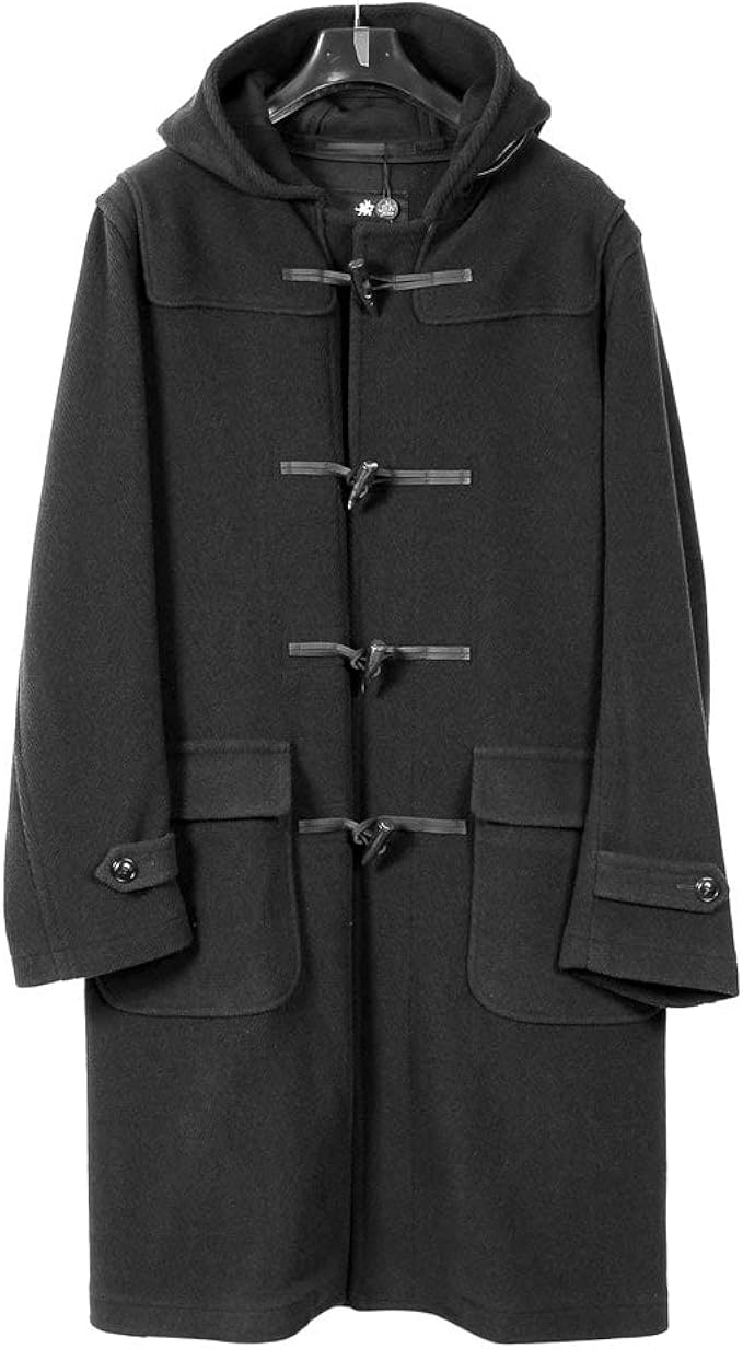 Amazon グレンフェル Grenfell 国内正規品 ウールナイロンヘリンボーンダッフルコート Baker Long Black ブラック 42 メンズ コート ジャケット 通販