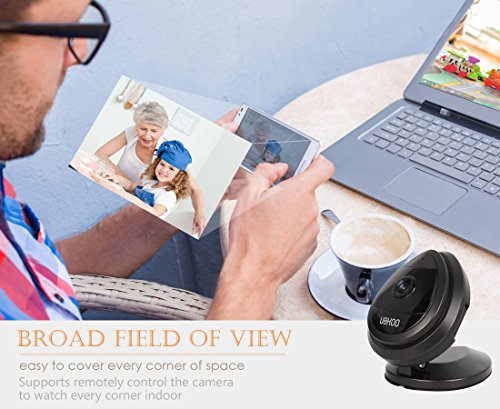 Mini IP Camera, Night Vision 720P HD Home WiFi Wireless Security Surveillance Camera System with Motion Email Alert/Remote Monitoring (Black) - Thumbnail 5