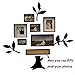 LUOYIMAN Photo Wall Collage Frame Family Tree Wall Stickers 3D(Black)