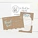 50 4x6 Rustic Blank Thank You Postcards Bulk, Cute Kraft Modern Blank Thank You Note Card Stationery For Wedding Bridesmaid Bridal or Baby Shower, Teachers, Appreciation, Religious, Business, Holiday