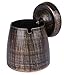 LOTUS LIFE Ashterior Ashtray with lid for cigarettes windproof stainless steel outdoor indoor Copper Brown (Large)