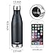 vanpo Vacuum Insulated Water Bottle Double Wall Stainless Steel Cola Shape Bottle 17OZ Keeps Drinks Cold for 12 hours & Hot for 8 hours,NO Sweating,Black