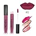 ALIVER 5 Pcs Matte Liquid Lipstick Waterproof Long-Lasting Pigmented Lip Gloss Set (#4.5.6.7.11)