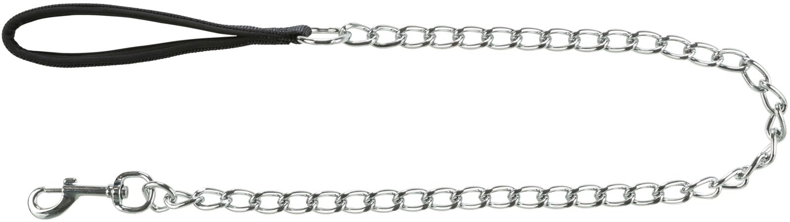 Trixie Chain lead with nylon hand loop, 1.00 m/4.0 mm, black