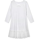 Vieille Girls Nightgowns Long Sleeve Princess Sleepwear Cute Kids Pajama Dress Size 5-12 Years