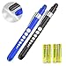 Pen Light, Escolite LED Penlight Medical with Pupil Guage for Doctors Nurses White Blue and Black