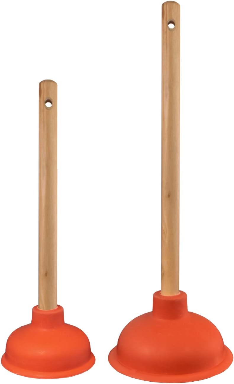 Nirox Sink Plunger 2 x Drain Plunger 110 & 140mm Toilet Plunger