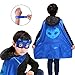 The Mass Catboy Owlette and Gekko Costumes, Superheros Capes and Mask Matching Slap Bracelet for Kids Costume and Dress up