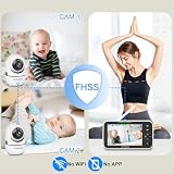 HelloBaby HB6550 Baby Monitor with Camera Night Vision 5in Screen 30H Battery view 3