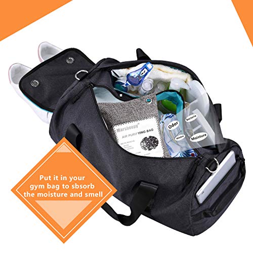 Marsheepy 3 Pack Activated Bamboo Charcoal Air Purifying Bags, Shoe Deodorizer Bags Odor Remover, 100% Chemical Free Air Freshener Odor Eliminators for Home, Pets, Car, Closet (200g and 2 pack of 60g)