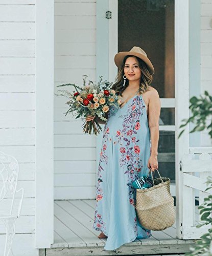 image for DUFMOD Medium Natural Woven Seagrass Tote Belly Basket for Storage, La