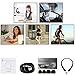 Rioddas Wireless Headphones Retractable Earbuds Sport Neckband Bluetooth headphones HD Stereo Bluetooth 4.1 Earphones w/ Mic IPX5 Sweatproof fo Gym Workout Talk Time Up To 15 Hours UPGRADED（Black）