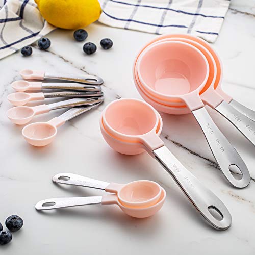 Cook with Color 12 PC Measuring Cups Set and Measuring Spoon Set