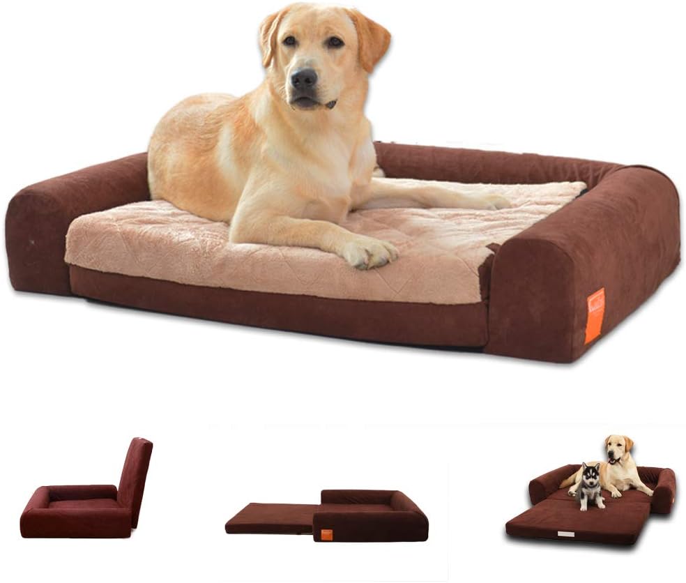 Laifug Orthopedic Memory Foam Dog Bed Sofa (Large（40''x30''x8